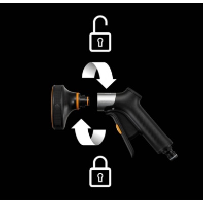 Пістолет-розпилювач Fiskars FiberComp Multi, переднє керування (1067195)